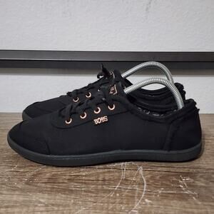 Skechers Bobs B Cute Frayed Canvas Women's Casual Shoes Size 8 Black Wide